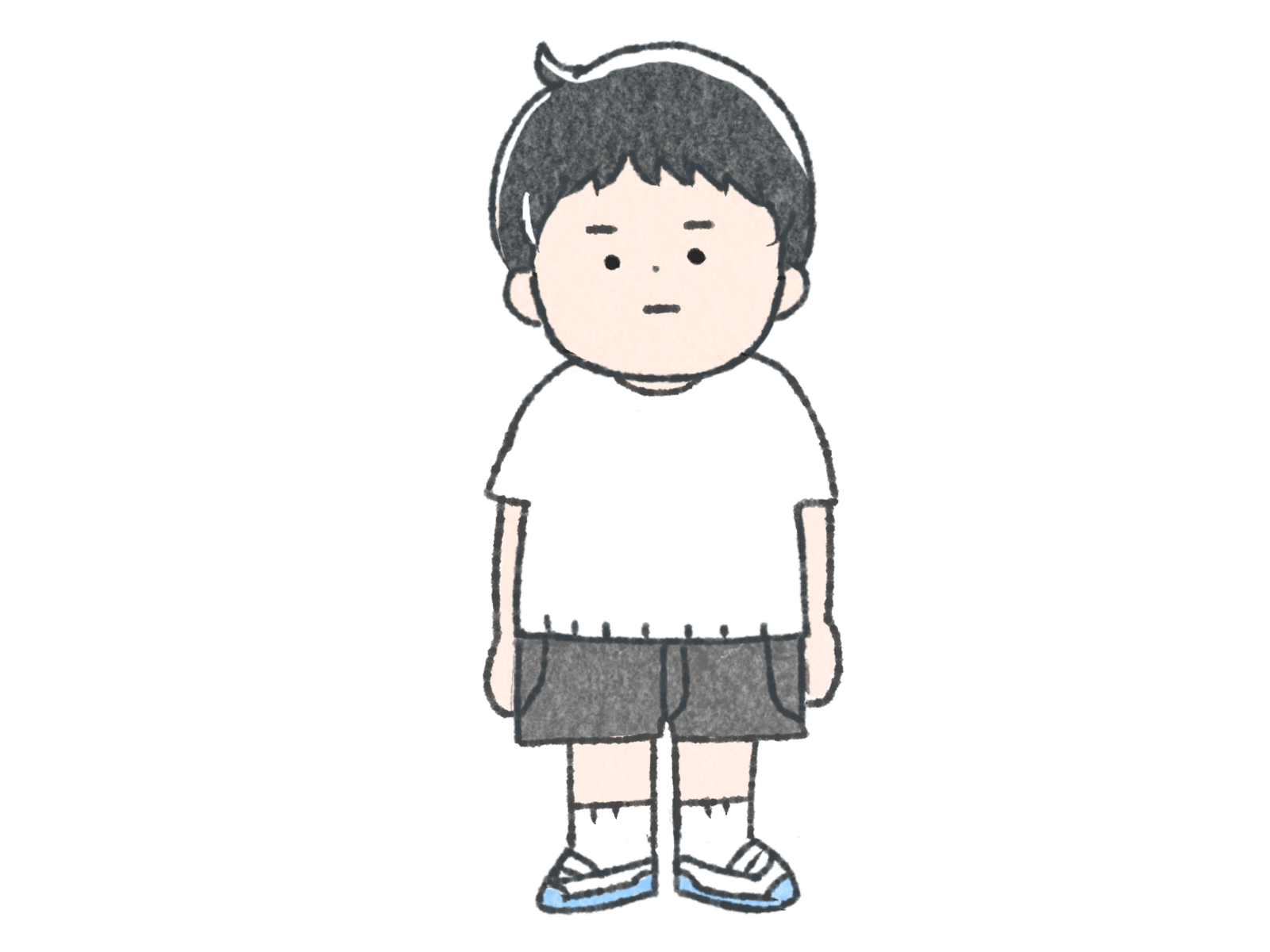 夏服の子供（無表情）